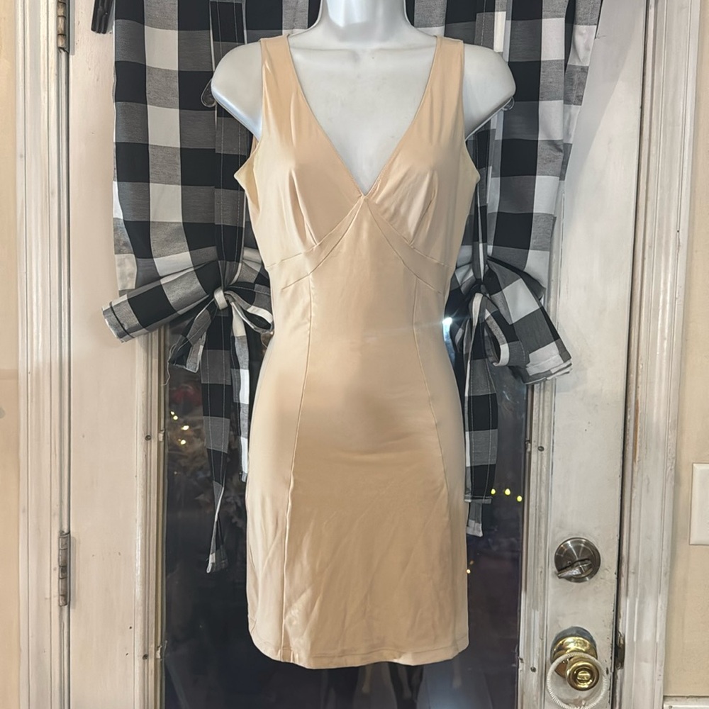 SPANX Nude Shapewear Slip Dress Red Hot Label Large